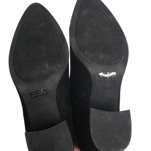 UNISA Womens Black Suede Embroidered Sz 8.5 BOOTIES Ankle Boots - Picture 2 of 11